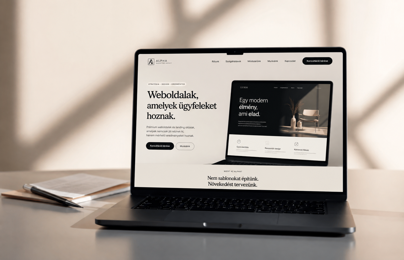 Weboldal & landing